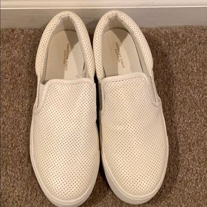 White slip ons